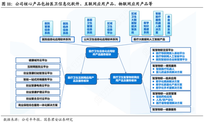 探究公司核心產(chǎn)品矩陣 醫(yī)衛(wèi)信息化、互聯(lián)網(wǎng)應(yīng)用與物聯(lián)網(wǎng)應(yīng)用
